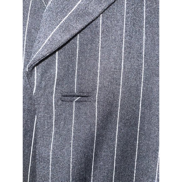 Vintage Gai Mattiolo Charcoal Grey white pinstriped 2-piece dress suit - Picture 14 of 15